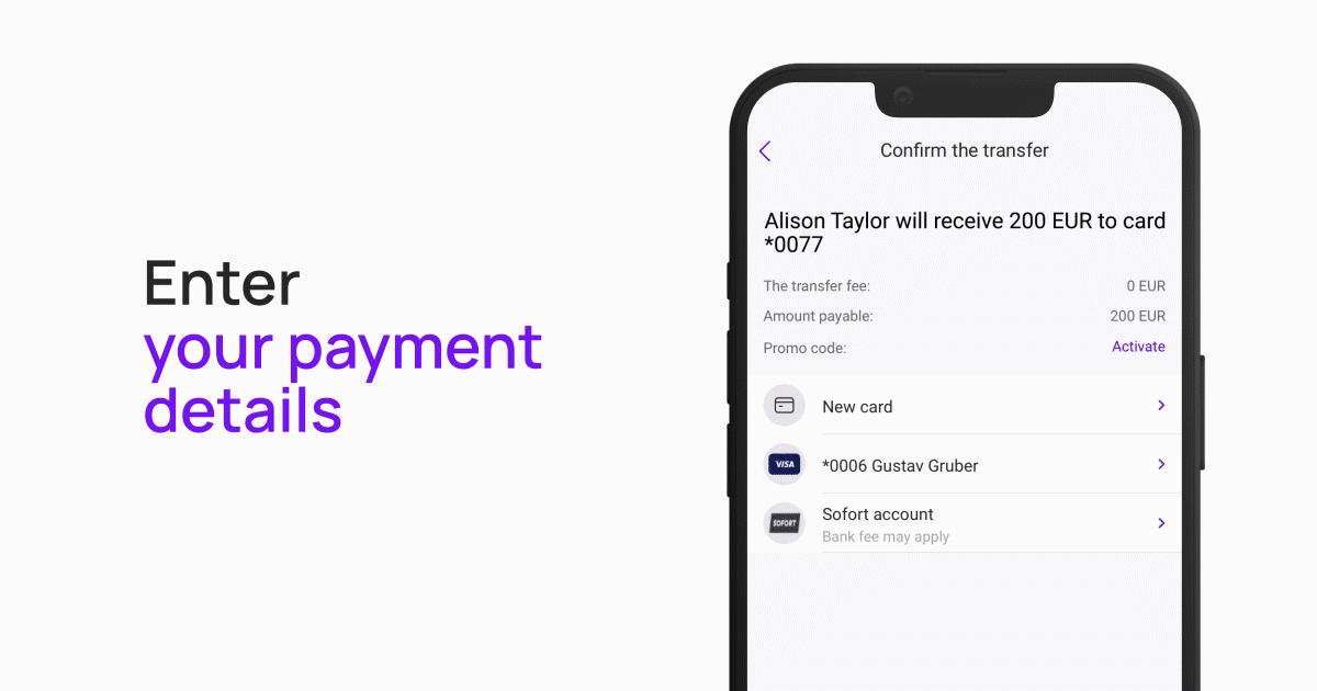 How to send money via Profee mobile app | Profee.com