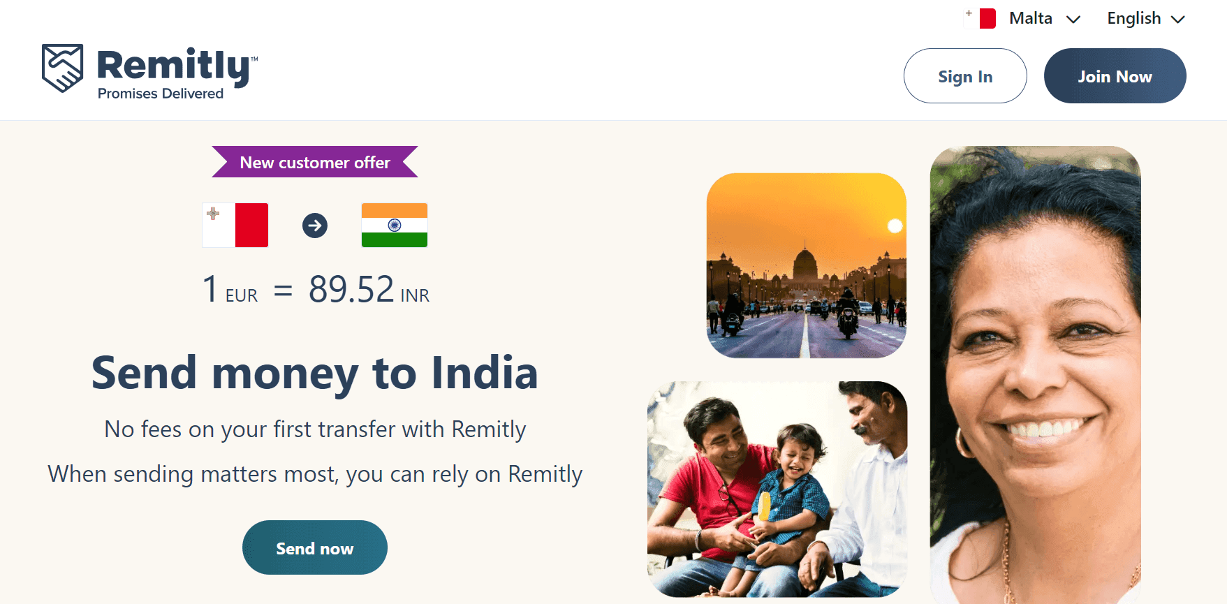 Send money from Malta to India like a pro