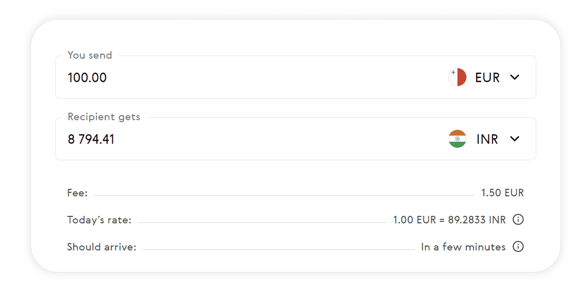 Send money from Malta to India like a pro