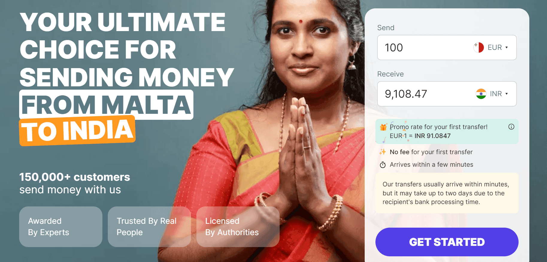 Send money from Malta to India like a pro