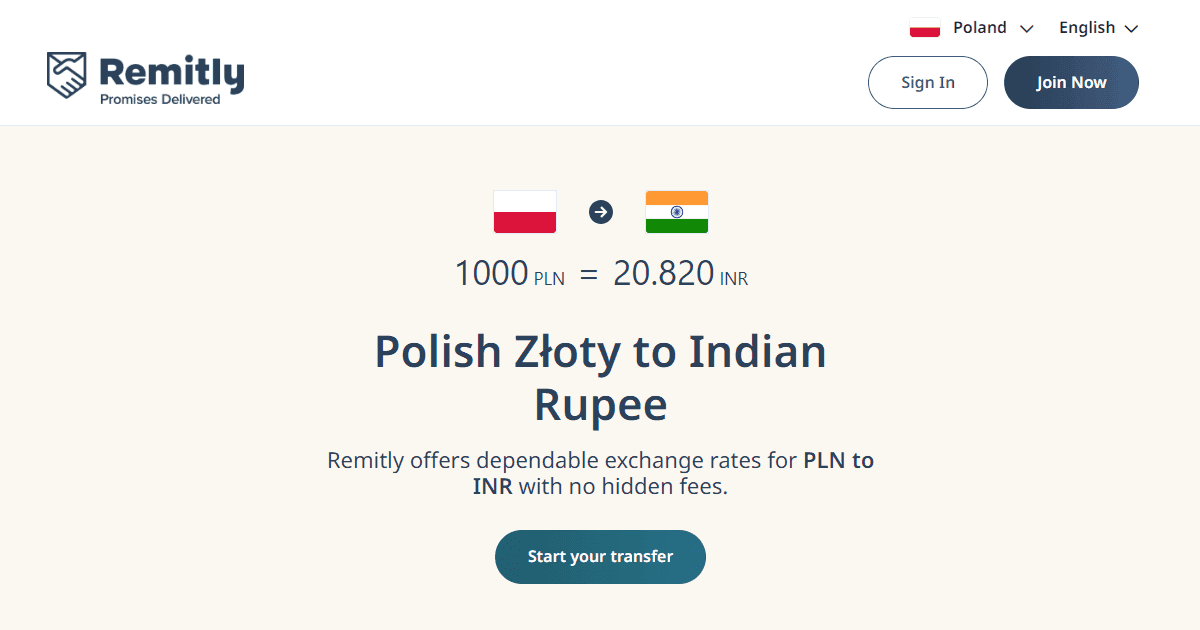 A significant indicator of transparency and trustworthiness  is whether a company allows you to convert PLN to INR upfront.