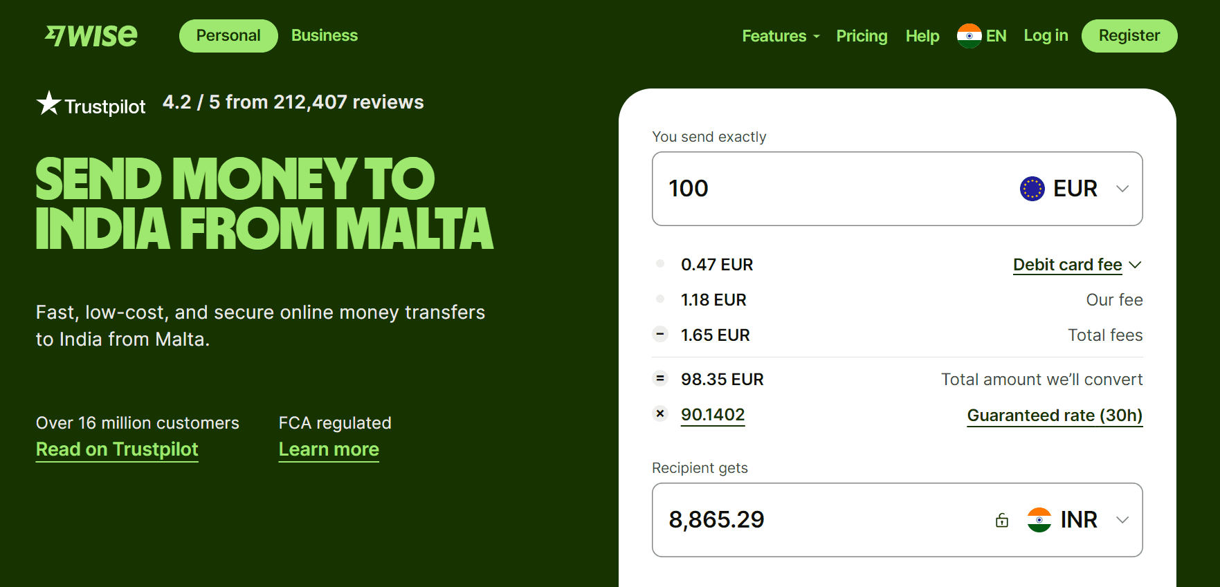 Send money from Malta to India like a pro
